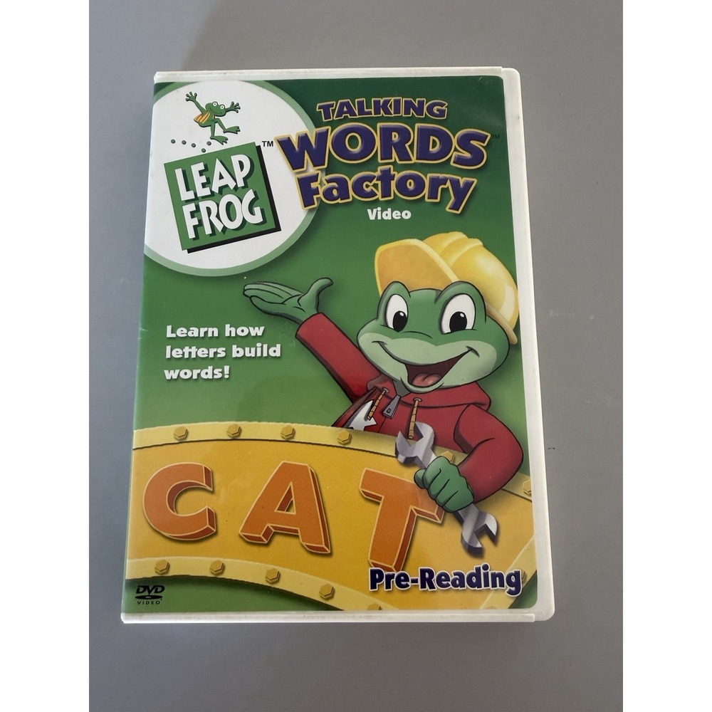 LeapFrog Talking Words Factory DVD 2003 Pre-Reading Educational Phonics Tad Lily